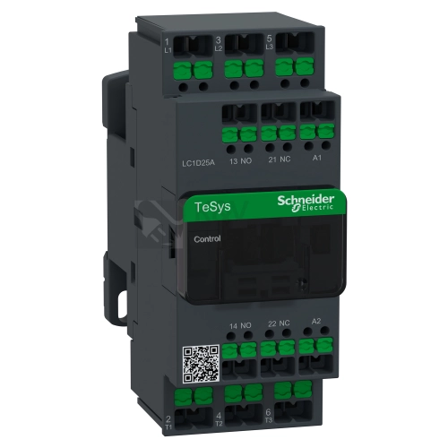 Stykač 230VAC 25A Schneider Electric TeSys Deca snap-in svorky LC1D25AP7