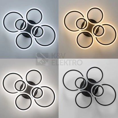Obrázek produktu LED stmívatelné svítidlo Brilagi ORBITS 85W 3000-6500K černá dálkové ovládání BG0794 1