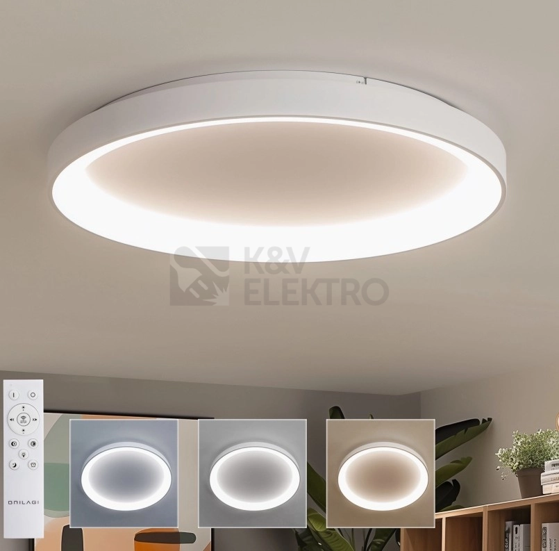 Obrázek produktu LED stmívatelné stropní svítidlo Brilagi FALCON II 108W 3000-6500K průměr 80cm bílá dálkové ovládání BG3319 1
