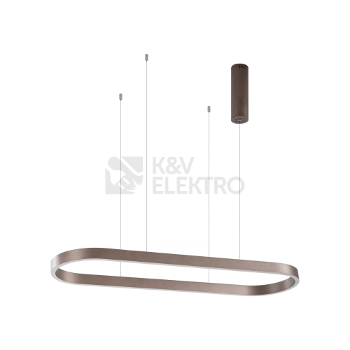 Smart LED závěsné svítidlo Lucande Melinay kávová CCT Tuya 3000K/4000K 51W 2800lm s dálkovým ovládáním 10020398