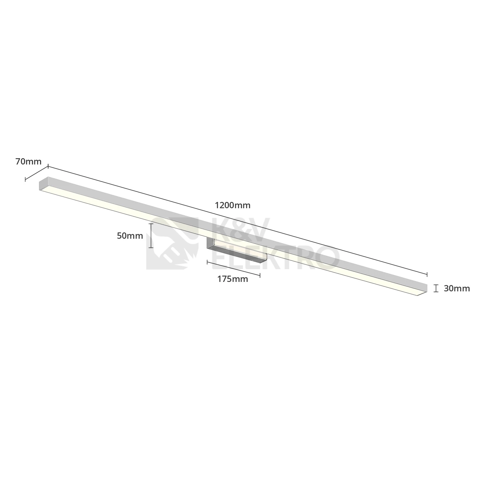 Obrázek produktu LED koupelnové svítidlo nad zrcadlo Lindby Alenia 120cm chrom 20W 3000K IP44 9626075 1