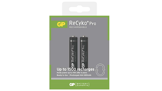 Nabíjecí baterie AAA řady GP ReCyko+ Pro s kapacitou 800 mAh a životností až 1500 nabití