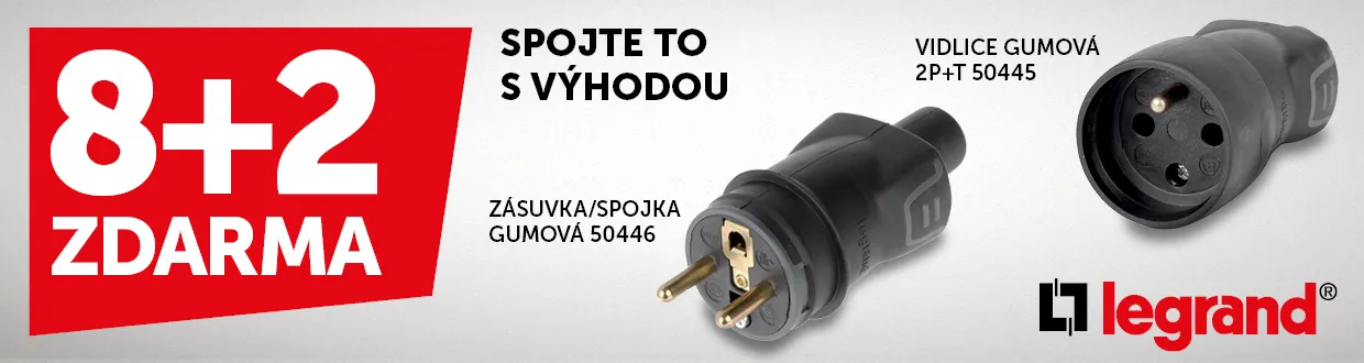Gumová spojka i vidlice 8+2 ZDARMA!