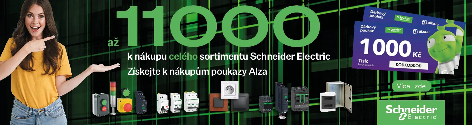 Nakup zboží SCHNEIDER a získej poukázky do ALZA!