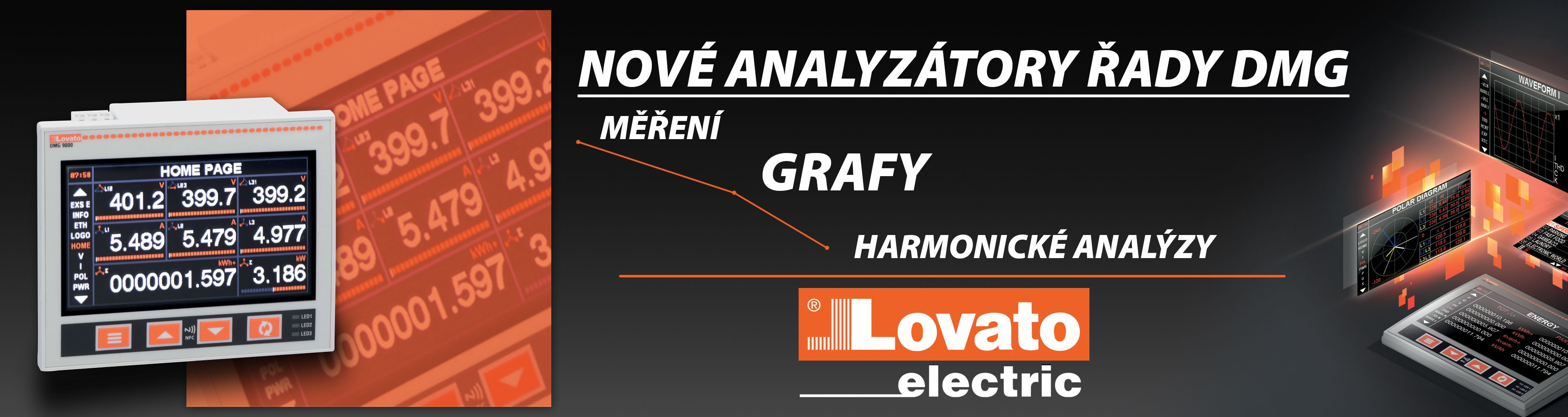 Nové analyzátory sítě Lovato
